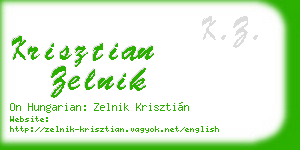 krisztian zelnik business card